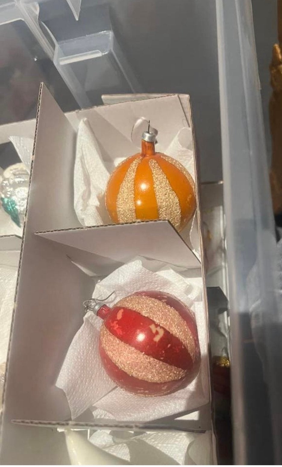 Unieke Antieke kerstballen setje !!, Ophalen of Verzenden, Gebruikt