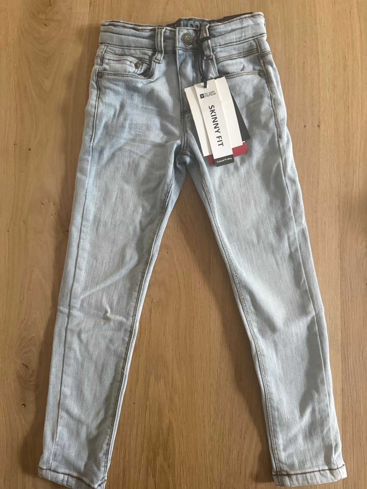 Nieuwe Skinny Fit Jeans - No Way Monday - Maat 116/6Y, Verzenden, Nieuw, Jongen of Meisje, Broek