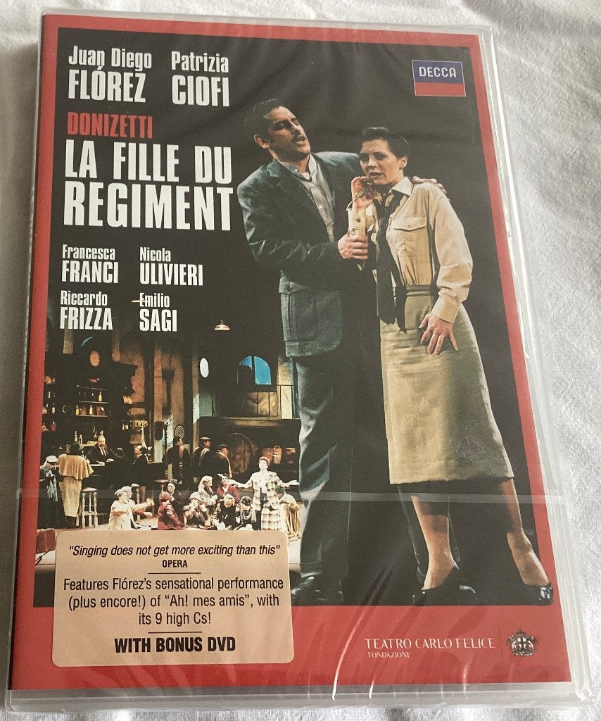 Geatano Donizetti- La Fille du Regiment DVD nieuw, Alle leeftijden, Ophalen of Verzenden, Nieuw in verpakking, Muziekvideo's