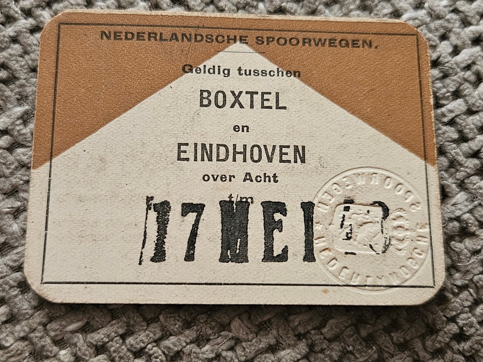 NS boxel en eindhoven 2e WO 1943, Ophalen of Verzenden, Trein, Overige typen