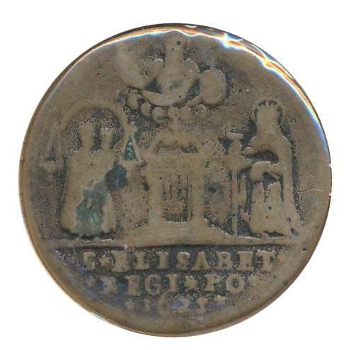 Portugal Heilige Elisabeth penning 1625, Postzegels en Munten, Penningen en Medailles, Ophalen of Verzenden, Brons, Buitenland