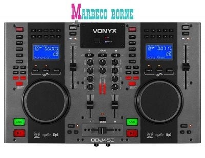 Twin Top Dubbele CD,USB,MP3,Bluetooth Speler/Mixer CDJ450, Audio, Tv en Foto, Cd-spelers, Overige merken, Vonyx, Nieuw, Info@marbeco.nl
