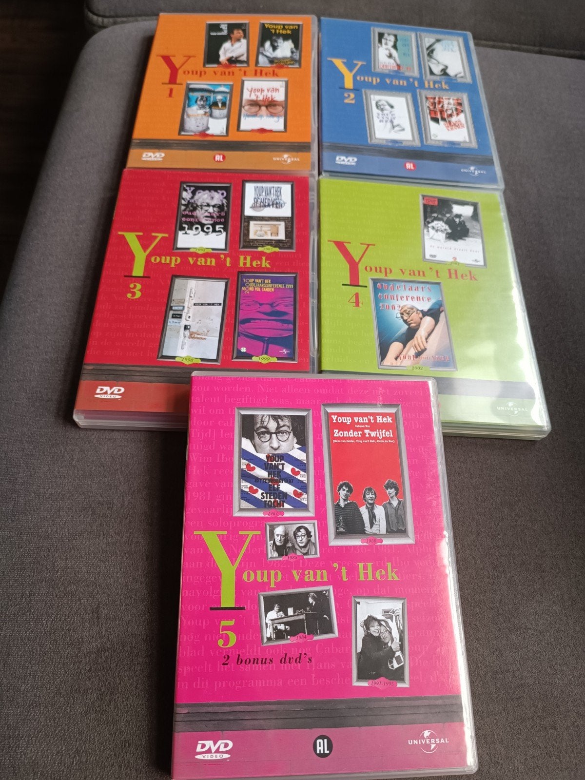 Youp van t Hek - 5 dvd set, Alle leeftijden, Ophalen of Verzenden, Zo goed als nieuw, Stand-up of Theatershow