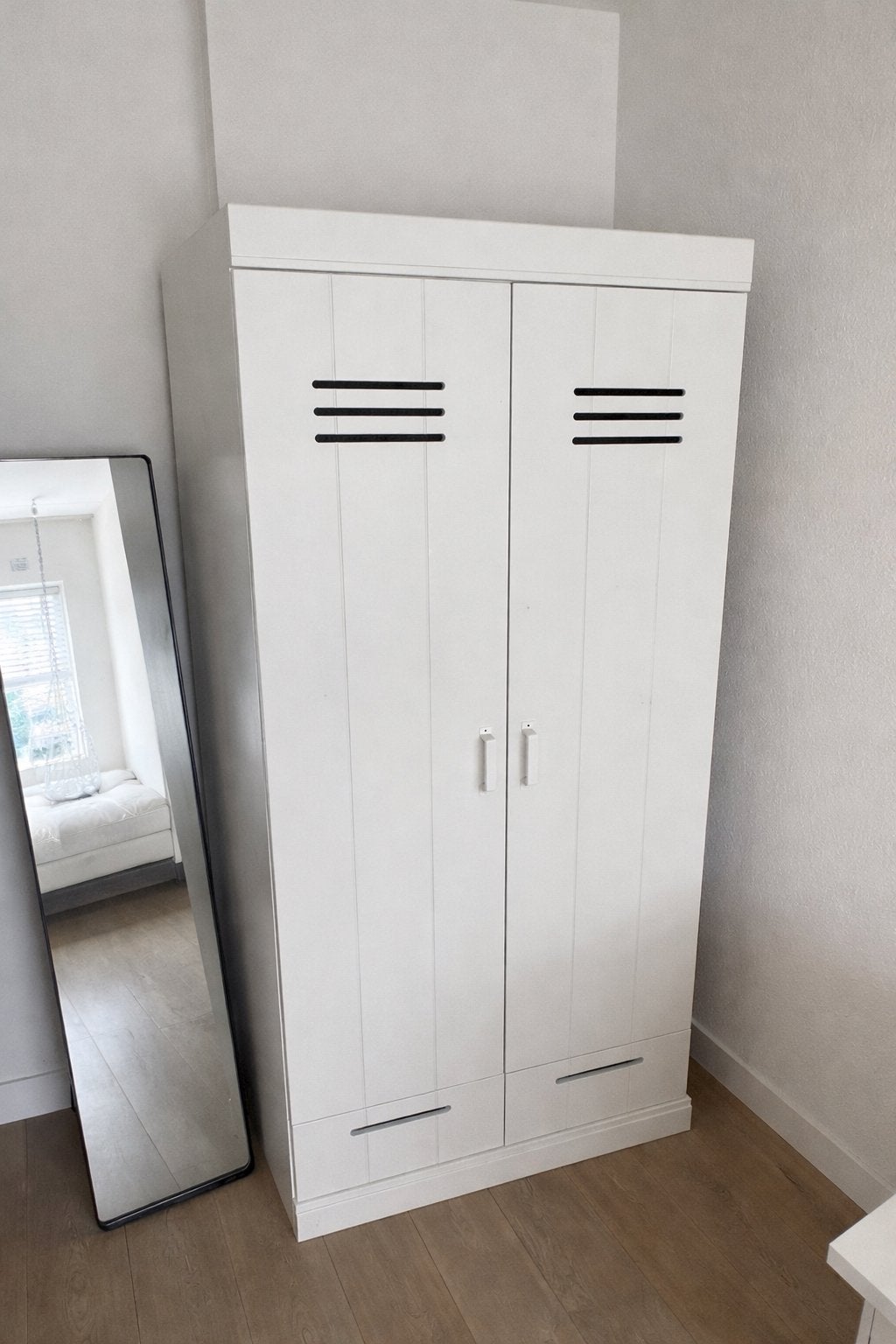 Woood connect kledingkast wit, Huis en Inrichting, Ophalen, 50 tot 100 cm, 150 tot 200 cm, Overige houtsoorten