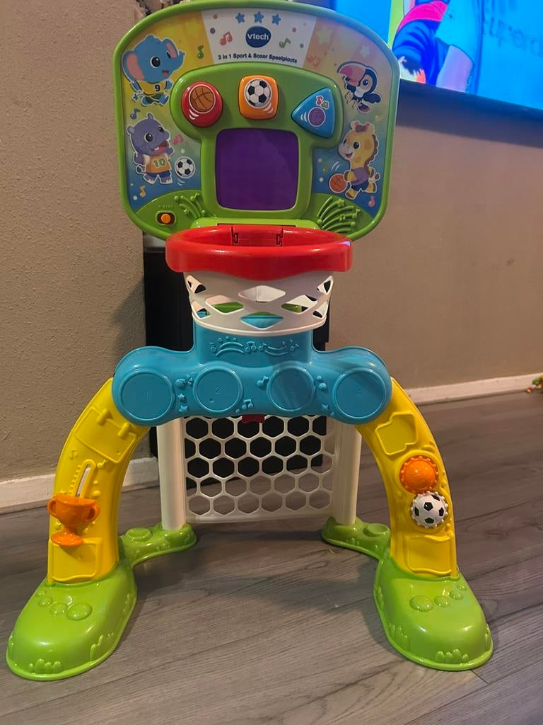 VTech 3-in-1 Sport & Scoor speelplaats, Kinderen en Baby's, Speelgoed | Vtech, Ophalen, Zo goed als nieuw, 6 maanden tot 2 jaar