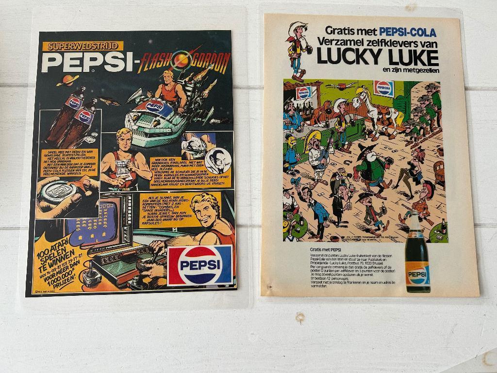Posters Pepsi cola 80s advertenties geplastificeerd a4, Ophalen, Rechthoekig Staand, Nieuw, A1 t/m A3
