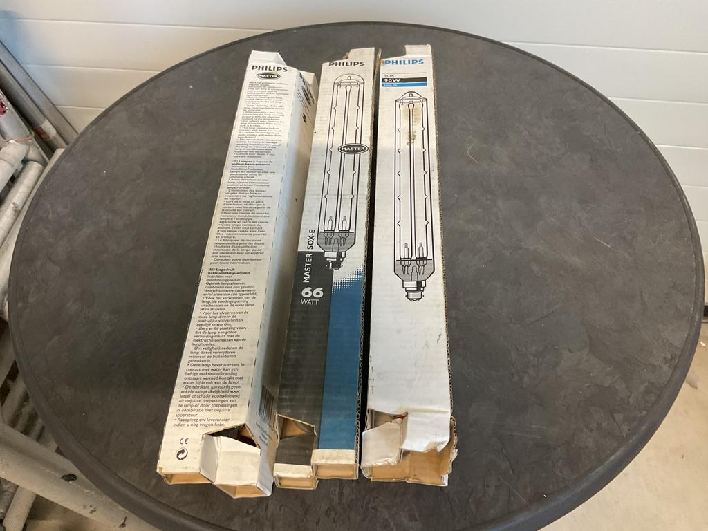 Philips lagedruk natriumdamplampen 26 ,55, 66 en 90 w sox e, Ophalen of Verzenden, Nieuw, 50 tot 250 watt