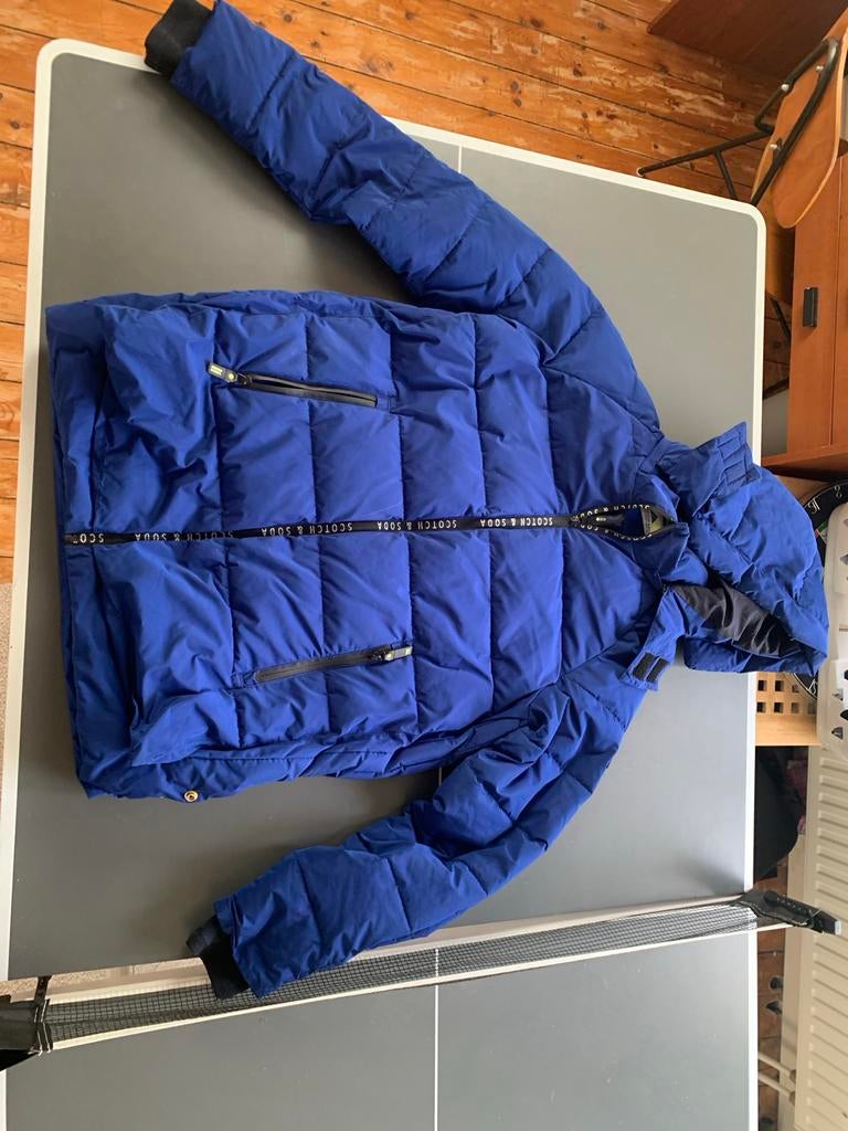 Scotch & Soda blauwe jas - Maat 16, Ophalen, Zo goed als nieuw, Overige maten, Blauw