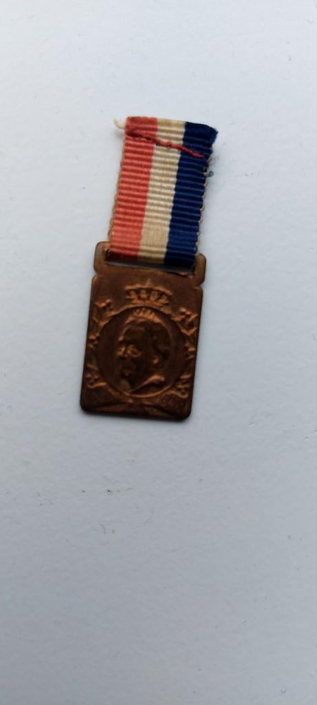 Draagteken  Koninging Wilhelmina, Postzegels en Munten, Penningen en Medailles, Ophalen of Verzenden, Overige materialen