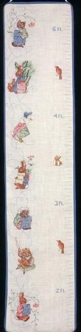 borduurpatroonen  Beatrix Potter groeimeter geboorte, Ophalen of Verzenden, Zo goed als nieuw, Handborduren, Patroon
