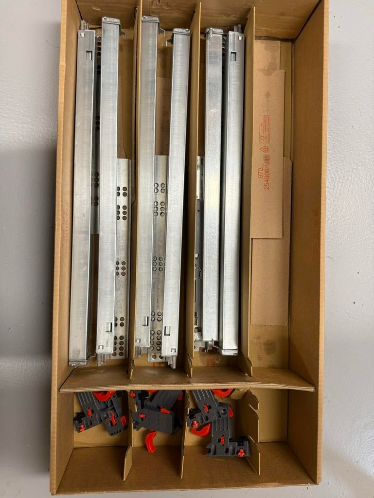 3x set Ladegeleiders Soft-Close 550mm, Ophalen of Verzenden, Nieuw, 250 mm of meer