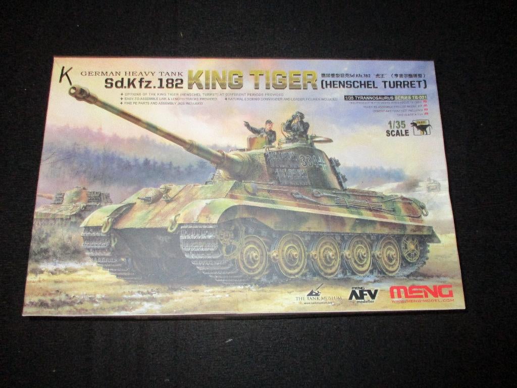 D-554,MENG 1-35,NO,TS-031,German Heavy Tank  King Tiger , Overige merken, Gebruikt, 1:32 tot 1:50, Overige typen