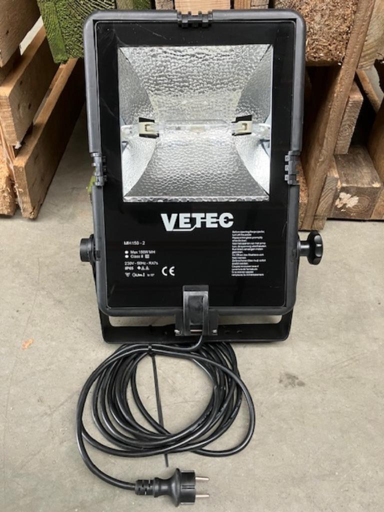Bouwlamp / gaslamp / gasontladingslamp / verstraler 150 Watt, Ophalen, Zo goed als nieuw, Lamp met armatuur, Info@vnhnuland.nl