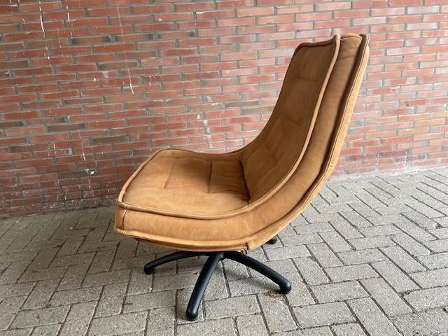 Fauteuil draai in Kenia leer Cognac direct laagsteprijs, Fauteuils EVA Kenia leer de laatste laagste  actie prijs, Nieuw, 75 tot 100 cm