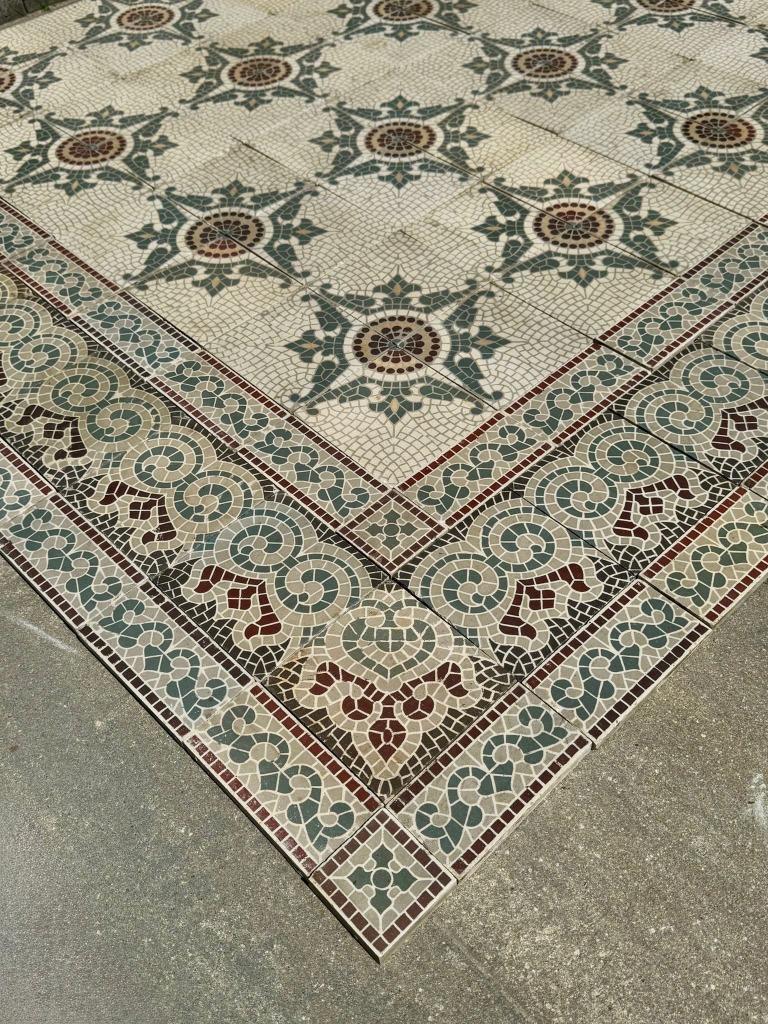 Authentiek floraal mozaïek motieftegel 17m2+, Gebruikt, Keramiek, Minder dan 20 cm, 10 m² of meer