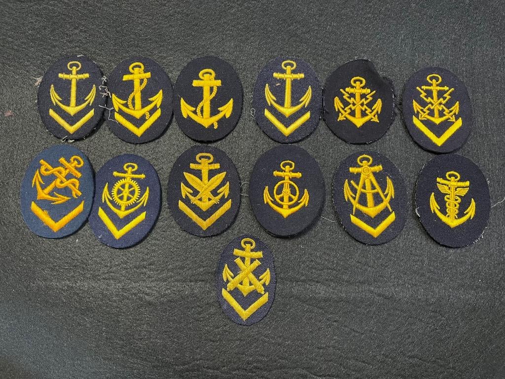 Kriegsmarine mouw patches, Verzamelen, Ophalen of Verzenden, Marine, Duitsland, Embleem of Badge