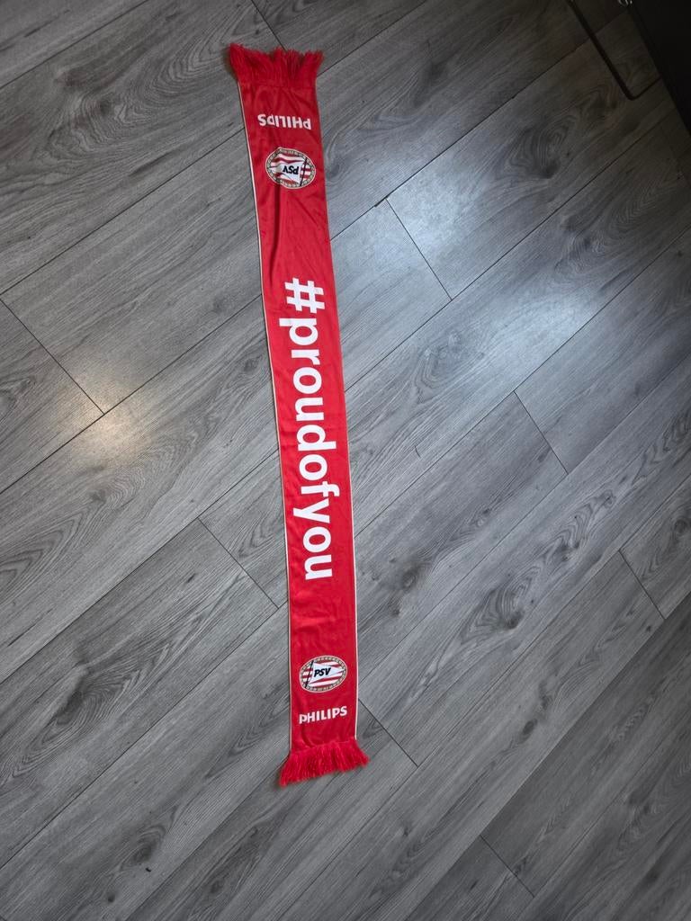 PSV Sjaal - Proud of You - 2 Kanten, Ophalen of Verzenden, Zo goed als nieuw, Clubaccessoires
