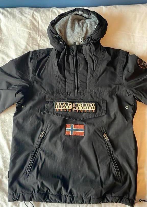 Napapijri gevoerde winterjas donkerblauw maat XS, Verzenden, Gebruikt, Jongen of Meisje, Jas