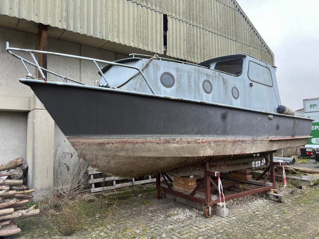 Stalel motorboot circa 9m lang kajuitboot woonboot, Watersport en Boten, Ophalen, Gebruikt