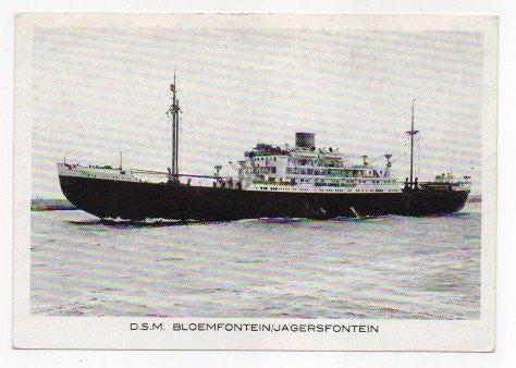 DSM Bloemfontein Jagersfontein Ned Scheepvaartmij, Verzamelen, Ophalen, 1940 tot 1960, Ongelopen