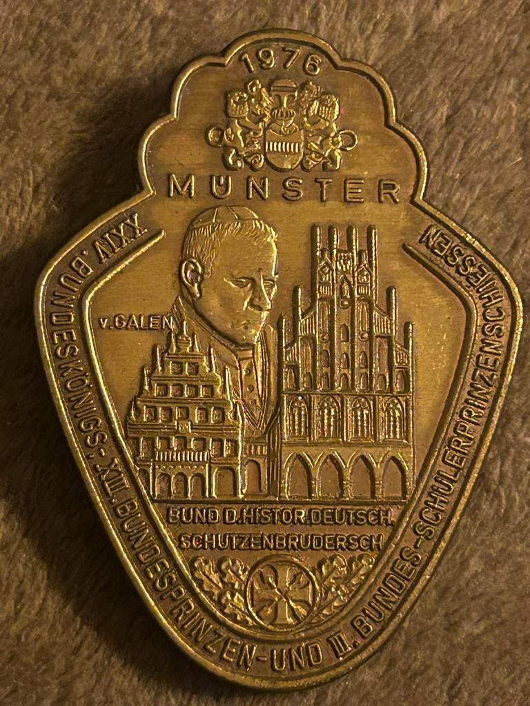 Münster 1976 Speldje/Pin - Historisch Schutterij, Verzamelen, Ophalen, Gebruikt, Stad of Land, Speldje of Pin