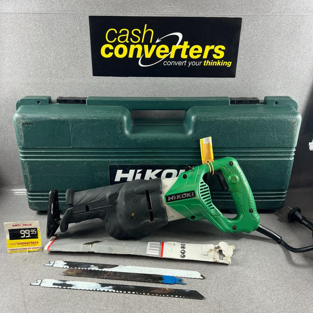 Hikoki Cr 13V2 Reciprozaag | in koffer met zaagjes | 390809, Gebruikt, 70 mm of meer, 600 tot 1200 watt, Ophalen of Verzenden
