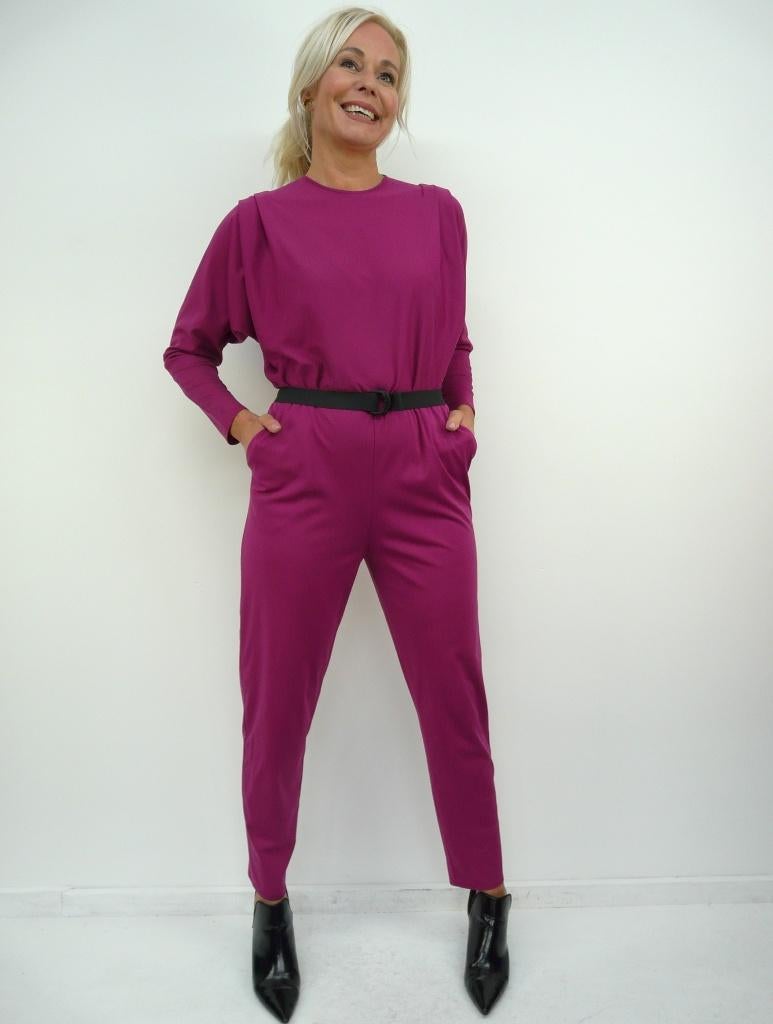 *Abfab Vintage Cyclaam Jumpsuit 38*, Kleding | Dames, Ophalen of Verzenden, Zo goed als nieuw, Maat 38/40 (M), Paars