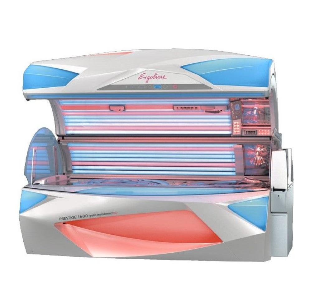 Ergoline Prestige 1600 Occasion, Witgoed en Apparatuur, Zonnebanken en Gezichtsbruiners, Ophalen of Verzenden, Gebruikt, Zonnebank enkelzijdig