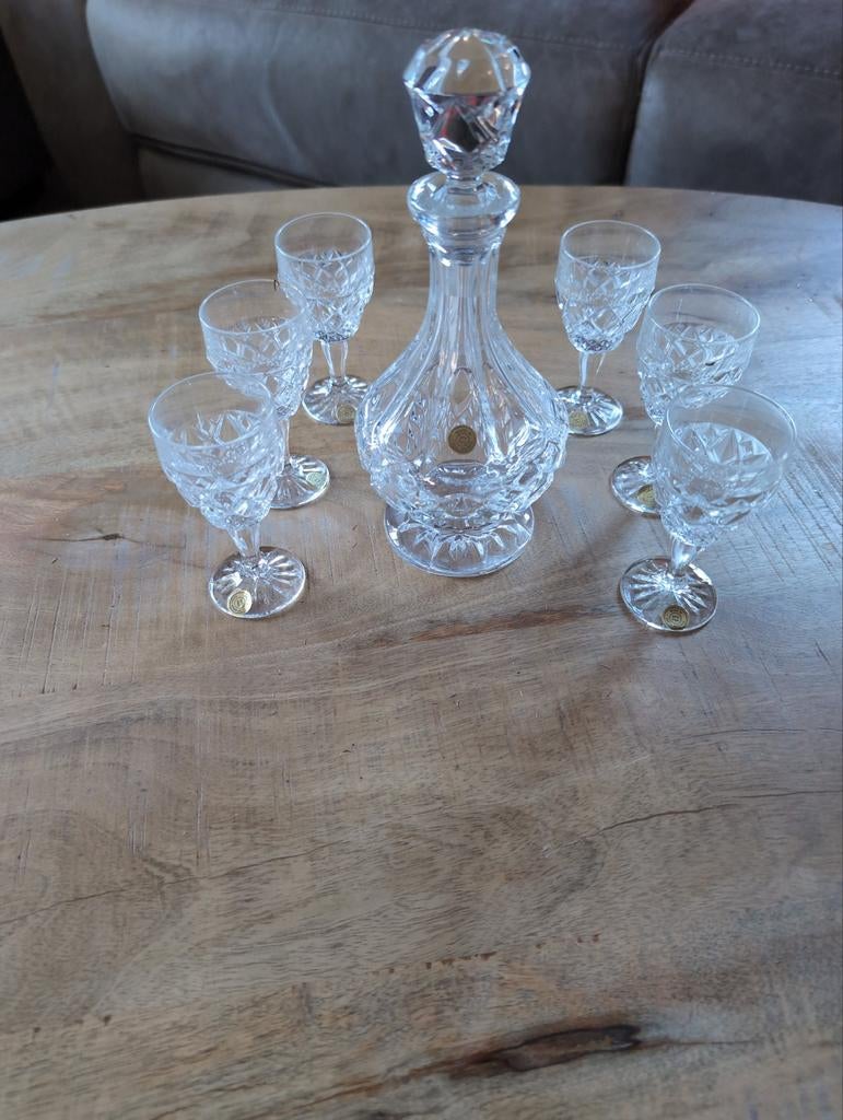 Tsjechische  chrisstallen Likeur Set, Antiek en Kunst, Ophalen of Verzenden
