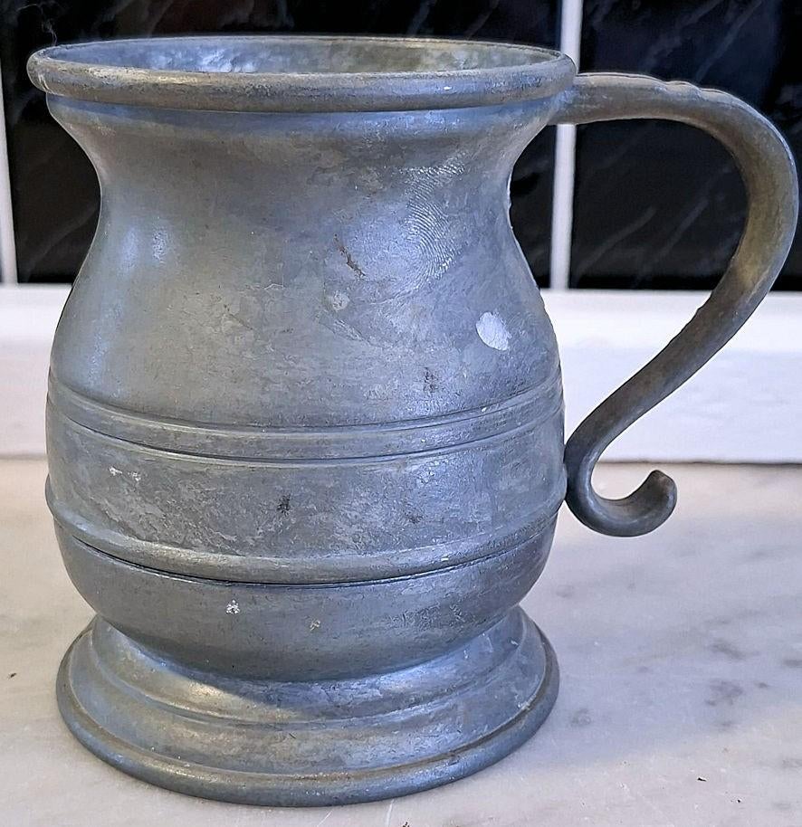 Vintage Duitse Bierpul van Tin, Antiek en Kunst, Antiek | Tin, Ophalen of Verzenden