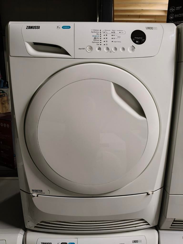 Zanussi condens droger 7kg, Witgoed en Apparatuur, Wasdrogers, Gebruikt, Condens, 6 tot 8 kg, 85 tot 90 cm, Ophalen