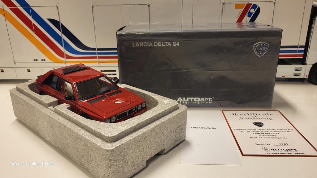 AUTOart Signature Lancia Delta S4 Red, Auto, Autoart, Ophalen of Verzenden, Zo goed als nieuw