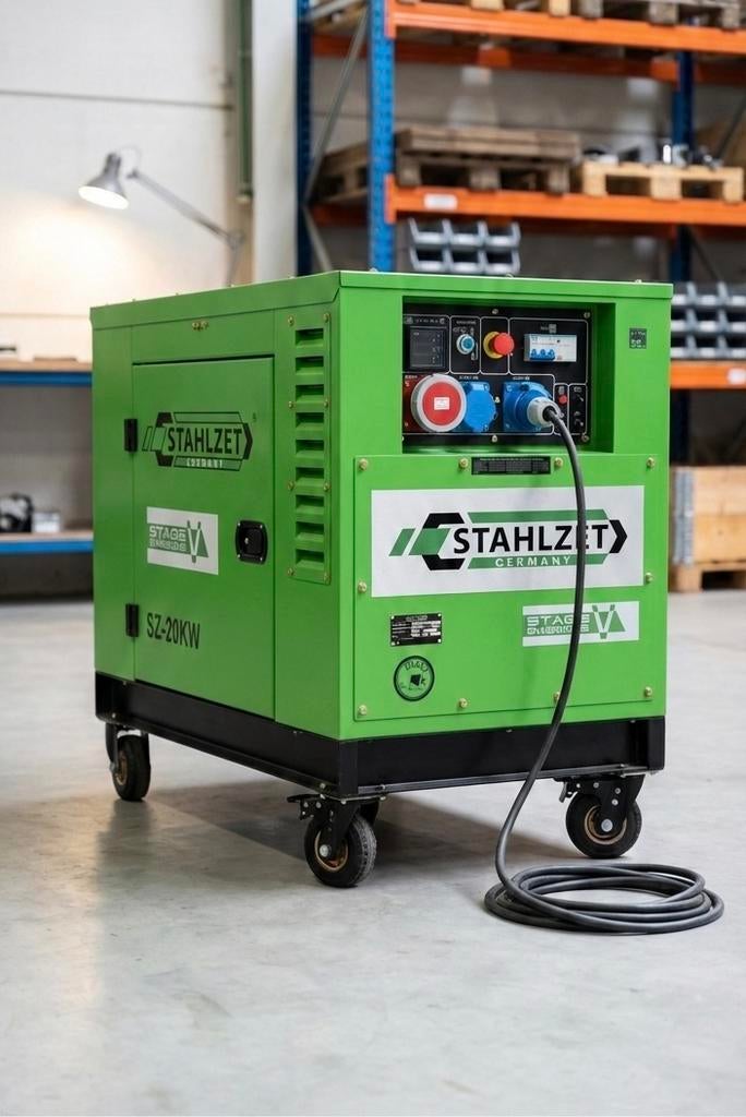 Stahlzet SZ-20kW Generator - nieuw bieden vanaf 85% korting, Doe-het-zelf en Verbouw, Aggregaten, Elektrisch startend, Dieselolie