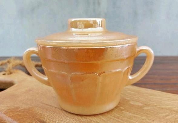 Vintage Termocrisa Opaline Suikerpot met deksel, Antiek en Kunst, Antiek | Servies los, Ophalen of Verzenden