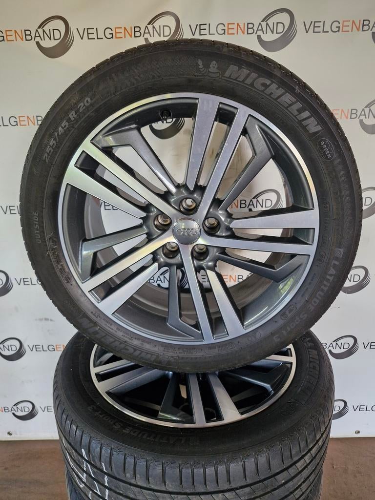 Zomerset Audi Q5 SQ5 255 45 20 5x112 66.5 et39 zomer set vag, Gebruikt, 255 mm, Banden en Velgen, Ophalen of Verzenden