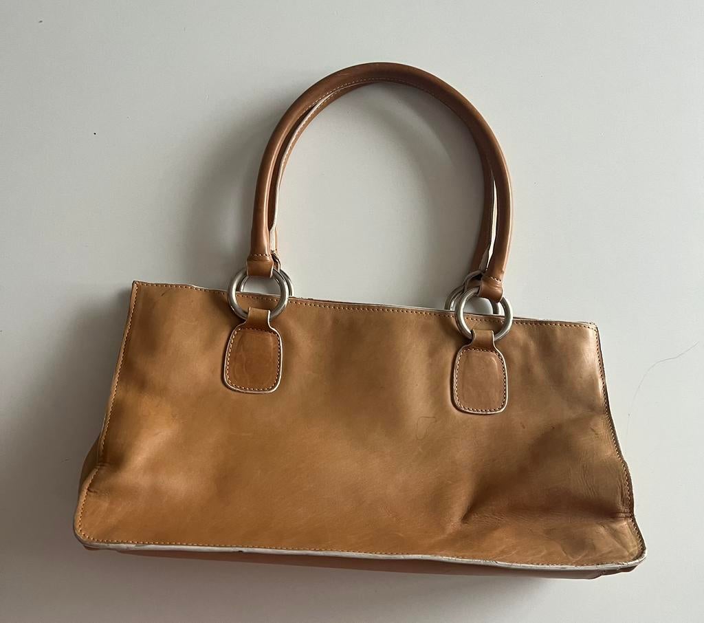 Een Leren tas van Alberto Gozzi., Sieraden, Tassen en Uiterlijk, Tassen | Damestassen, Ophalen of Verzenden, Zo goed als nieuw