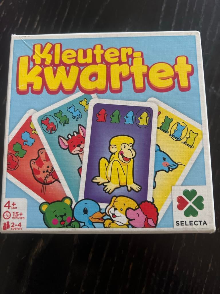 Kleuter Kwartet - Selecta Kinderspel, Kinderen en Baby's, Speelgoed | Educatief en Creatief, Ophalen of Verzenden, Zo goed als nieuw