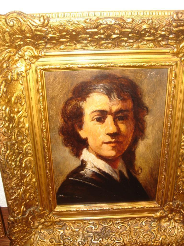 Johannes Theuns, ( 1877- 1961 ), Self Portret - Rembrandt., Antiek en Kunst, Kunst | Schilderijen | Klassiek, Ophalen of Verzenden