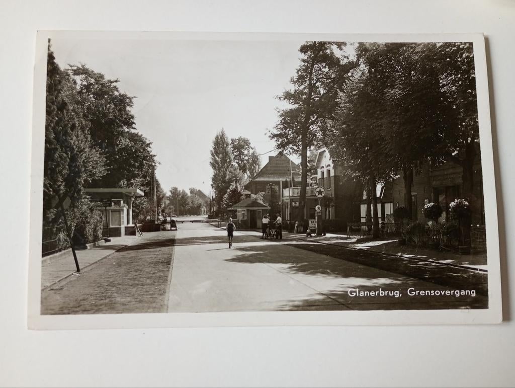 Glanerbrug Grensovergang 1955, Ophalen of Verzenden, 1940 tot 1960, Gelopen, Overijssel