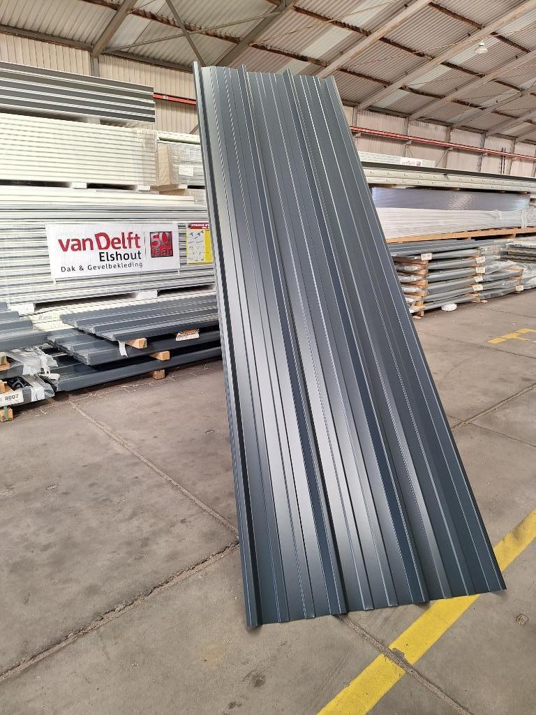 Dakplaat, dakplaten, damwand, dakpaneel antraciet, Doe-het-zelf en Verbouw, Platen en Panelen, Ophalen, Zo goed als nieuw, Overige materialen