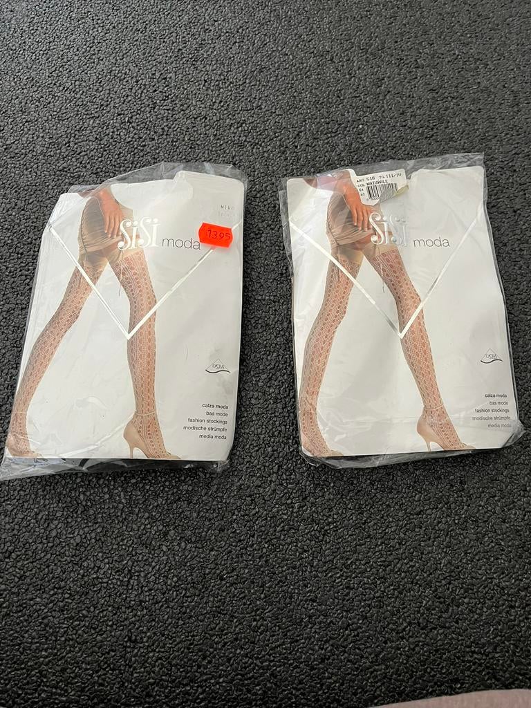 Sisi moda hold up kousen 1 zwart 1 naturel, Ophalen, Gedragen, Zwart, Panty