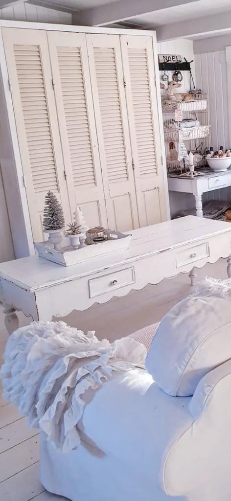 Mooie lange smalle, brocante salontafel, Huis en Inrichting, Tafels | Salontafels, Ophalen, 50 tot 100 cm, Zo goed als nieuw, Minder dan 50 cm