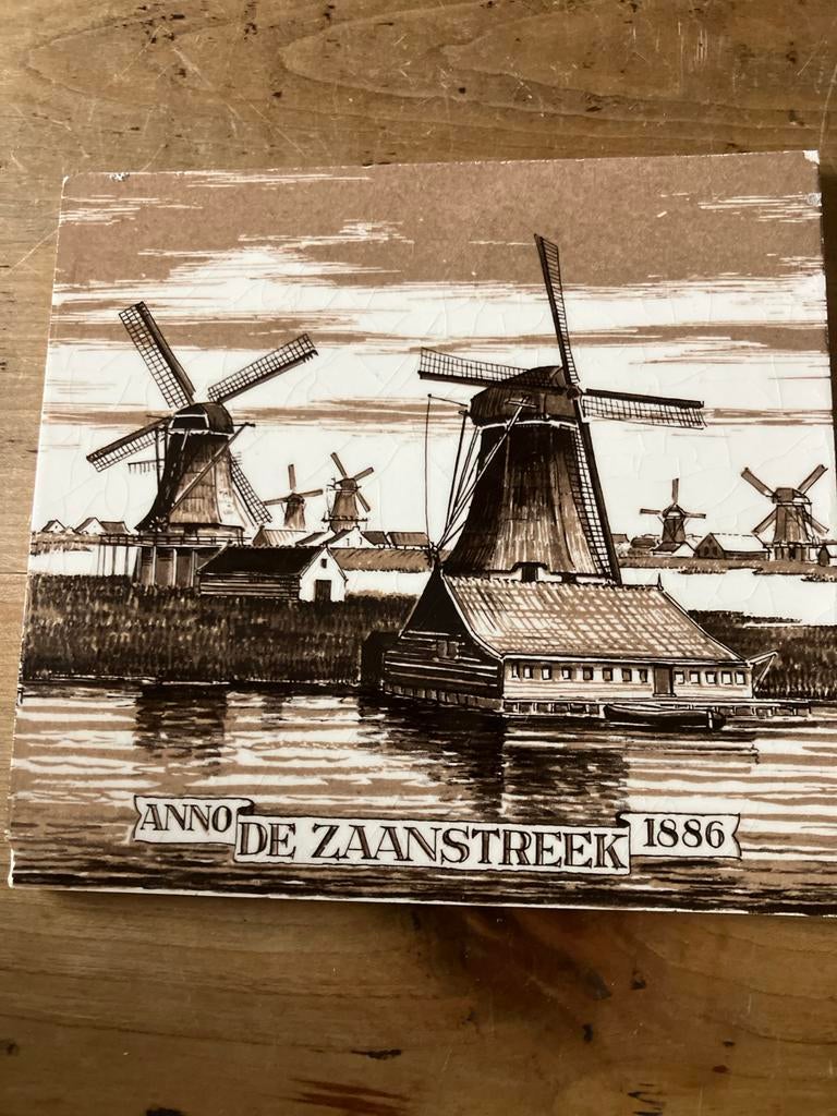 Vintage Tegel Anno de Zaanstreek 1886, Ophalen of Verzenden