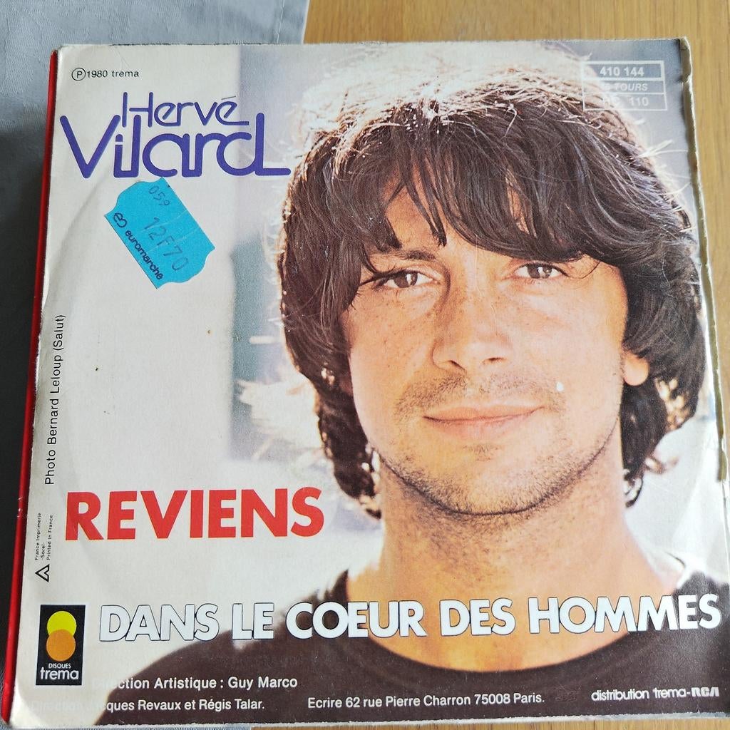 Hervé Vilard - Reviens (Single, 1980), Ophalen of Verzenden, Zo goed als nieuw, 7 inch