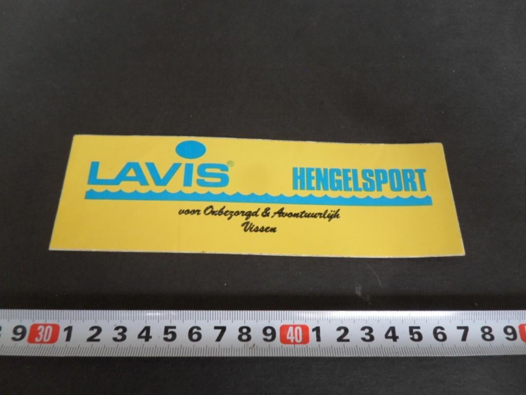 sticker Hengelsport LAVIS voor onbezorgd & Avontuurlijk Viss, Ophalen, Zo goed als nieuw