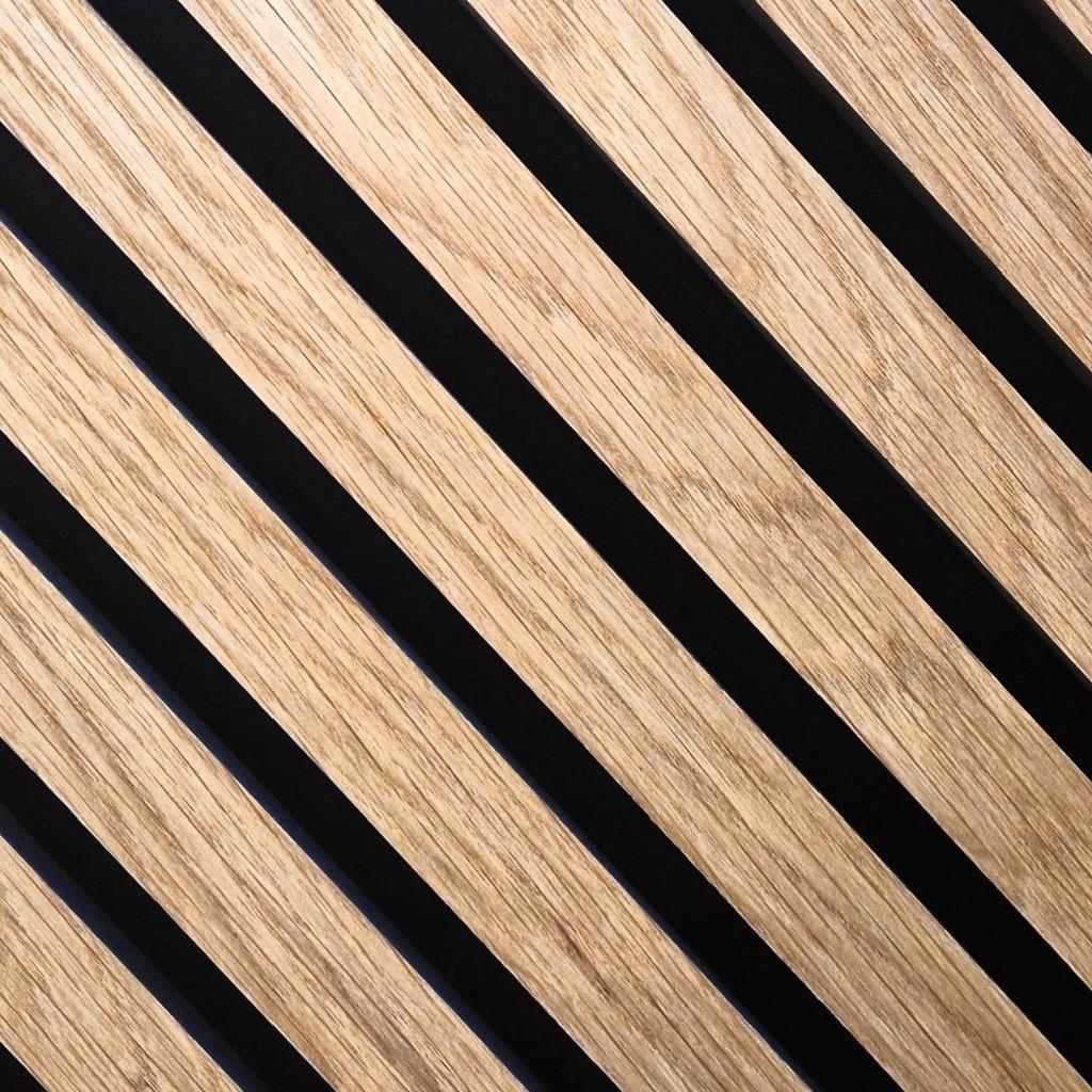 Natuurlijk eiken akoestische wandpanelen lattenwand 300 x 60, Doe-het-zelf en Verbouw, Platen en Panelen, Nieuw, Ophalen of Verzenden