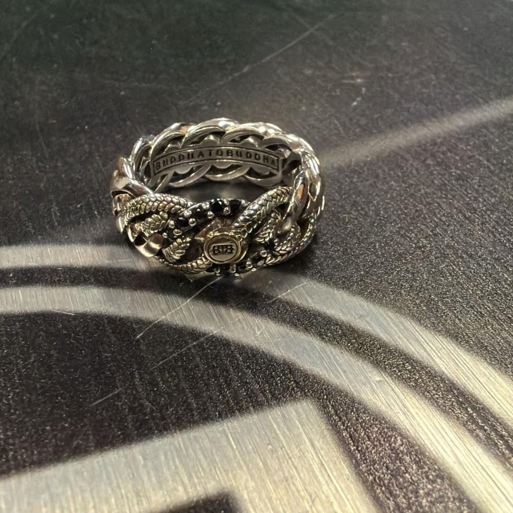 BUDDHA TO BUDDHA RING TYPE 851 NATHALIE BLACK SPINEL €169,00, Sieraden, Tassen en Uiterlijk, Ringen, Nieuw, Ophalen of Verzenden