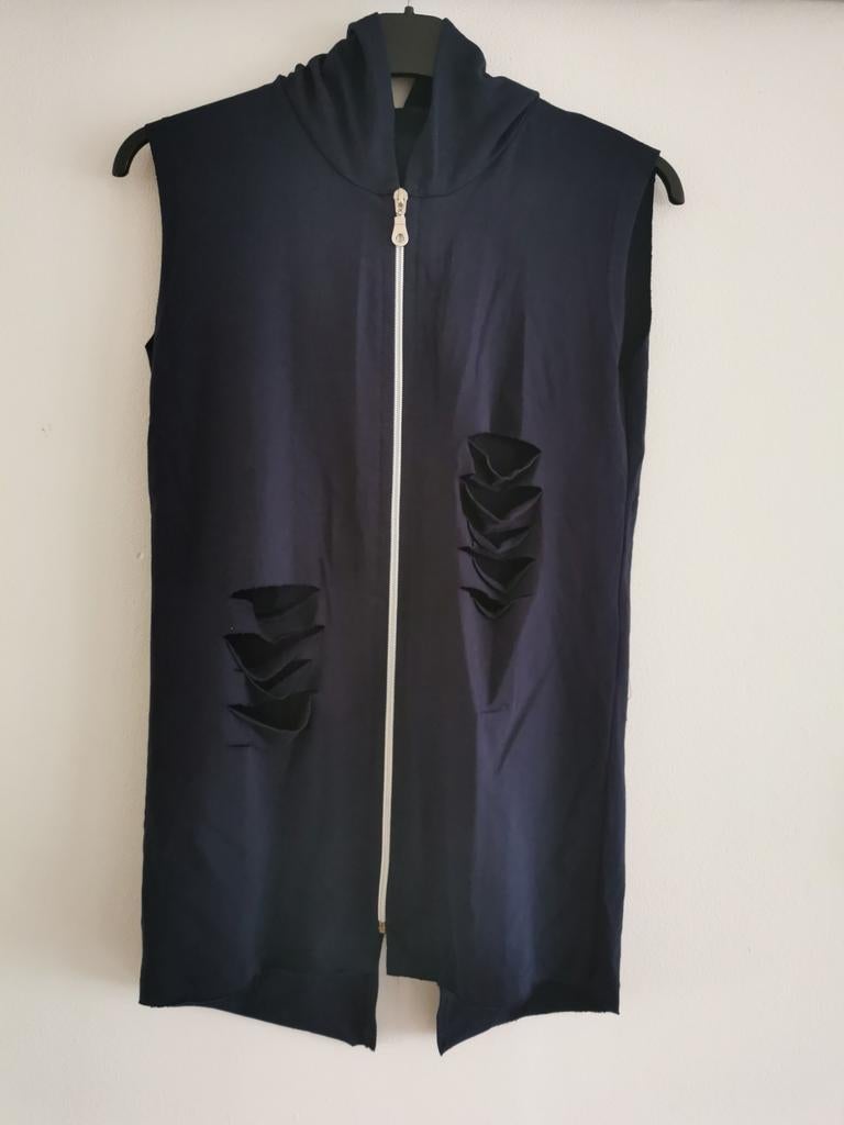 Moda Italy gilet met capuchon en cut-outs mt. S, Made in Italy, Zo goed als nieuw, Maat 36 (S), Verzenden