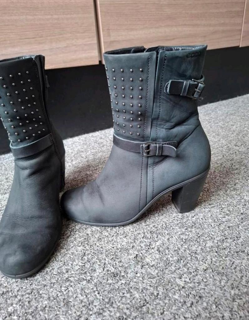 Ecco Laarsjes Maat 37 - groen, Kleding | Dames, Schoenen, Ecco, Lage of Enkellaarzen, Ophalen of Verzenden, Gedragen
