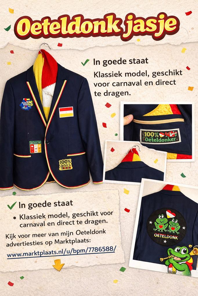 Oeteldonk jassen verschillende maten, Kleding | Heren, Carnavalskleding en Feestkleding, Zo goed als nieuw, Kleding, Carnaval
